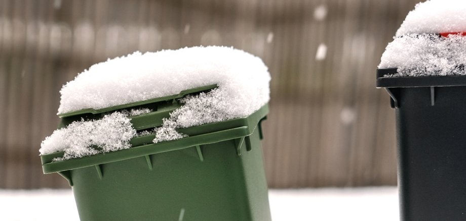 Concept,Problems,With,Garbage,Collection,In,Winter:,Two,Snow-covered,Garbage Concept,Problems,With,Garbage,Collection,In,Winter:,Two,Snow-covered,Garbage